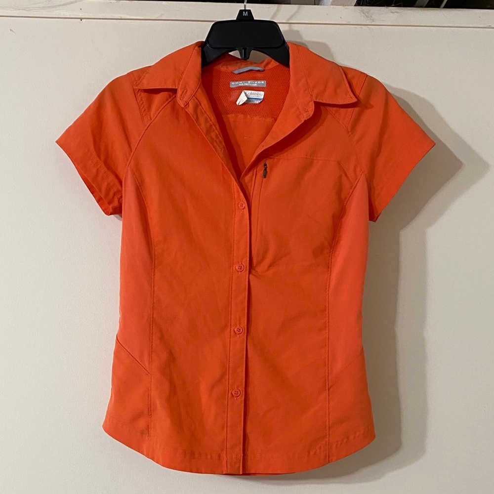 Columbia Women's Orange Button Down Shirt
